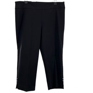 NWT Hiview Pants Black Elastic Waist Capris Crystal